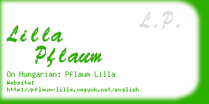 lilla pflaum business card